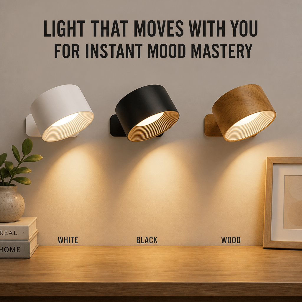 LumaSphere™ — Mount It Without Drilling, Aim the Light, Carry It Anywhere Cordless