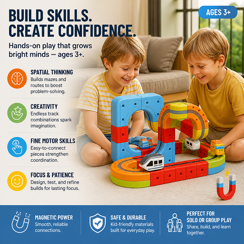 Brillitrax™ Magnetic Train — Unlock Endless Creativity and Confidence in Every Playtime Journey
