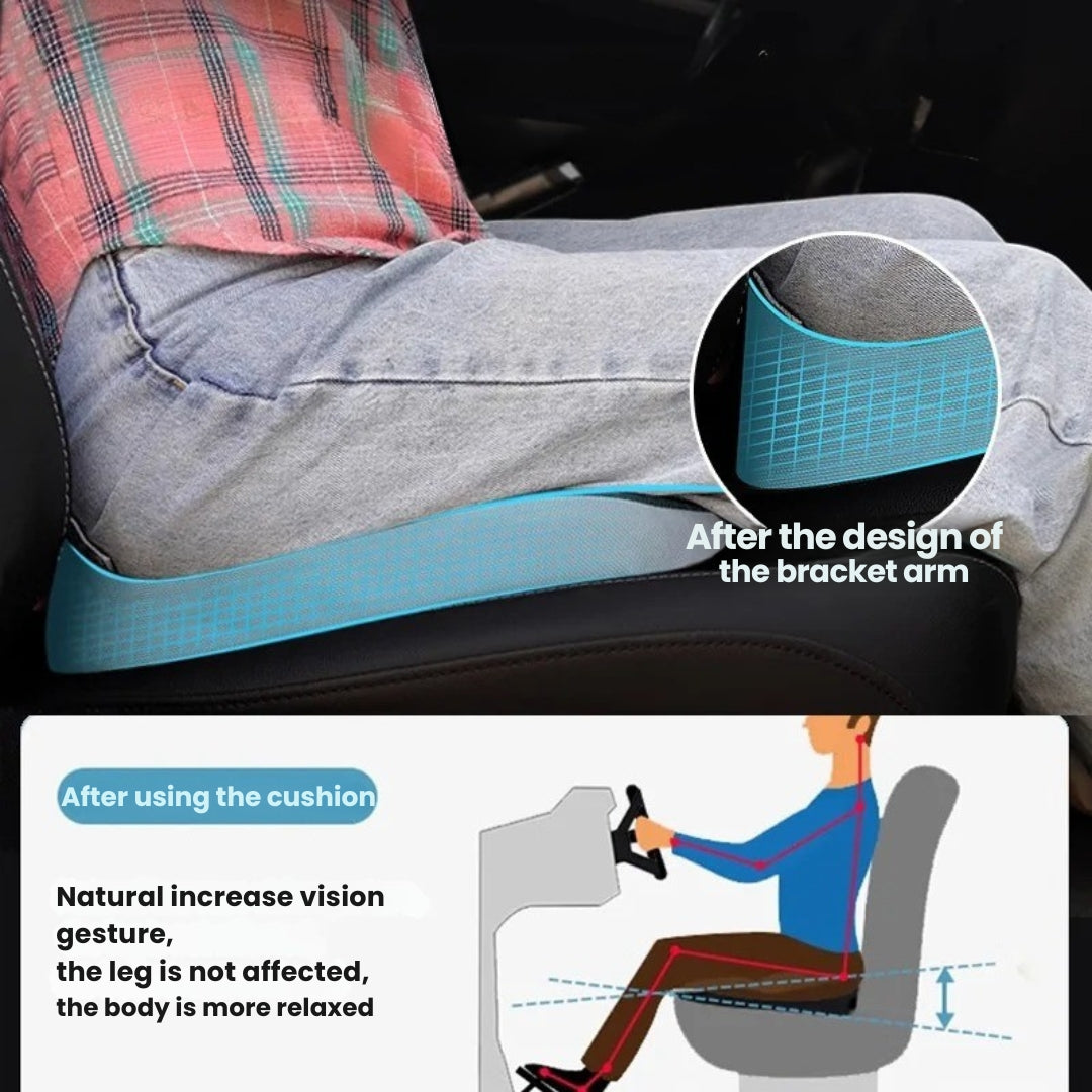 Non-Slip Seat Cushion for Car – Ergonomic Pad for Sciatica Relief