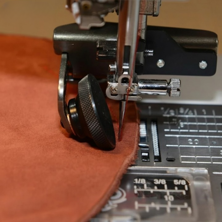 Leather Sewing Foot Attachment with Rolling Design