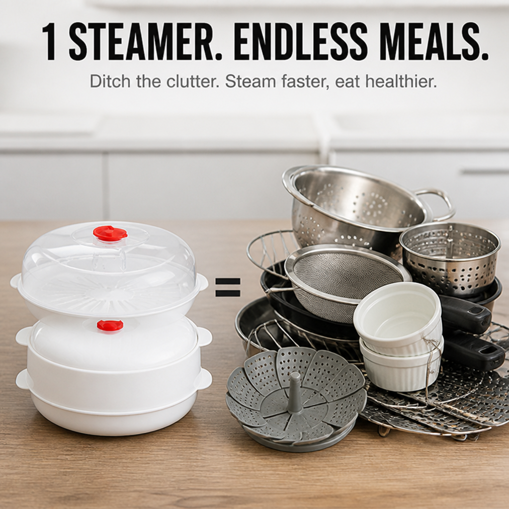 VitaSteam™ — Transform Your Microwave into a Fast-Track to Healthy, Flavor-Packed Meals