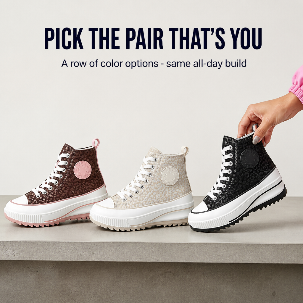 BlissStride™ Leopard-Glow Sneakers — Elevate Your Style and Comfort, Own Every Step with Confidence