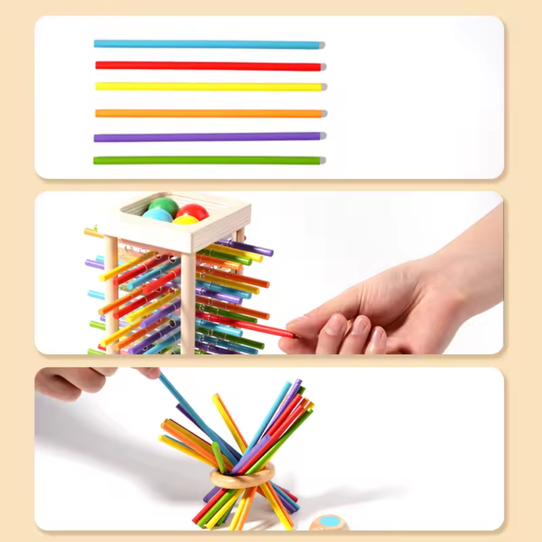 Stacking Tower Game for Kids – Wooden Toy for Ages 3 and Up
