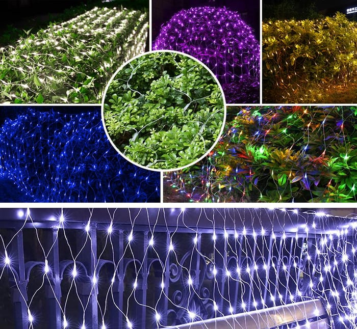 LED Solar Lattice Light with Net Design for Outdoor Garden and Patio