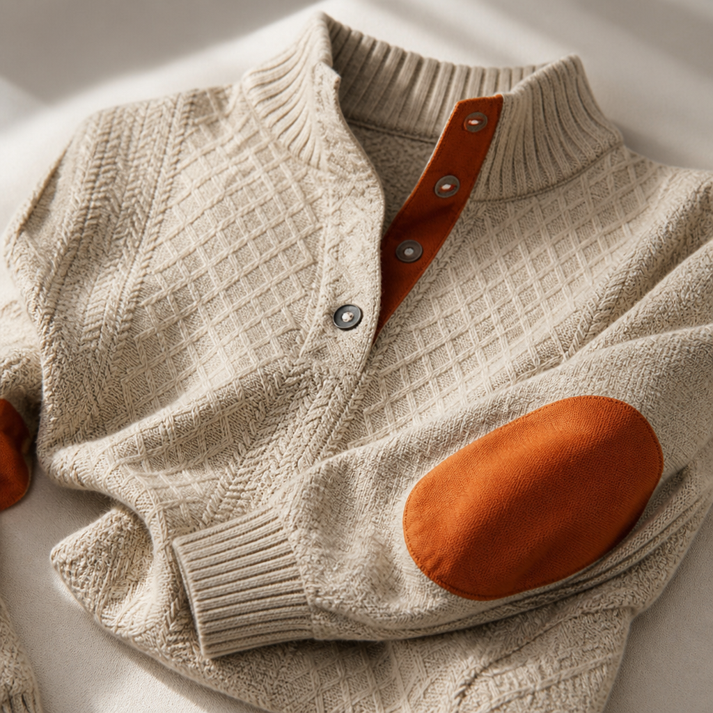 StriTex™ Jacquard Collar Sweater — Command Attention with Timeless Comfort and Rugged Style