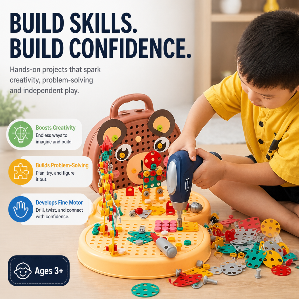 SparkVenture™ — Swap Screen Time for Real Drill-and-Build Adventures Kids Crave