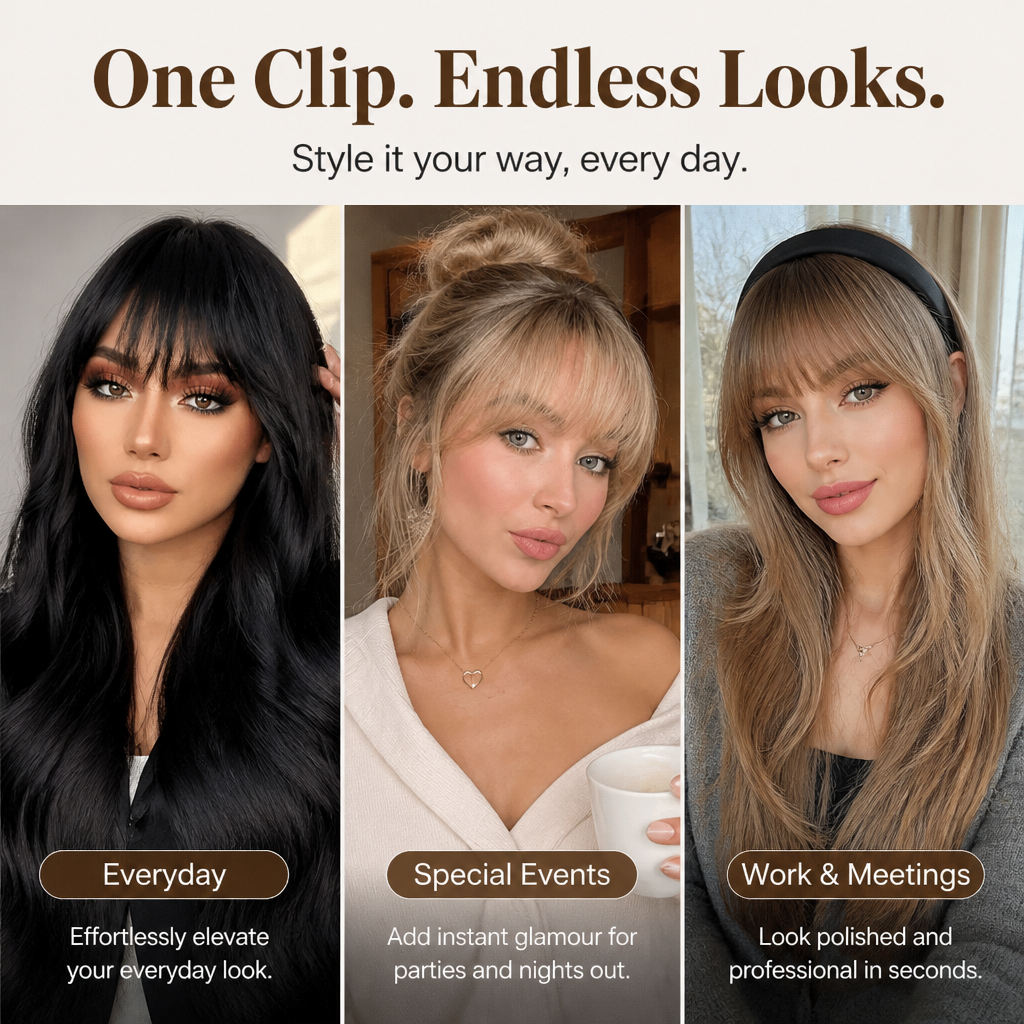 VelvetVeil™ — Instantly Own Every Room with Effortless, Flawless Bangs