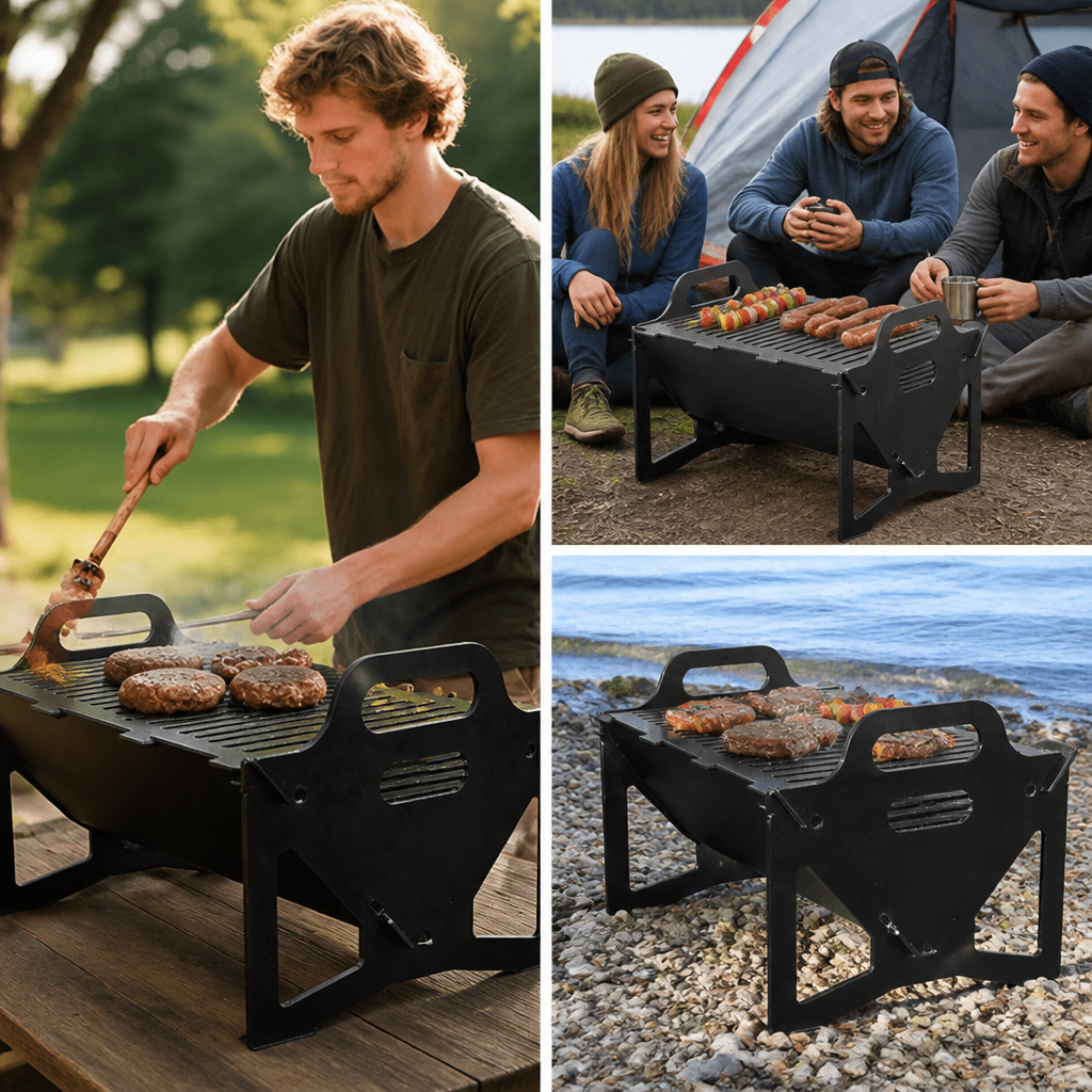FlexGrill™ — Unlock Effortless, Mouthwatering Grills Anywhere You Go