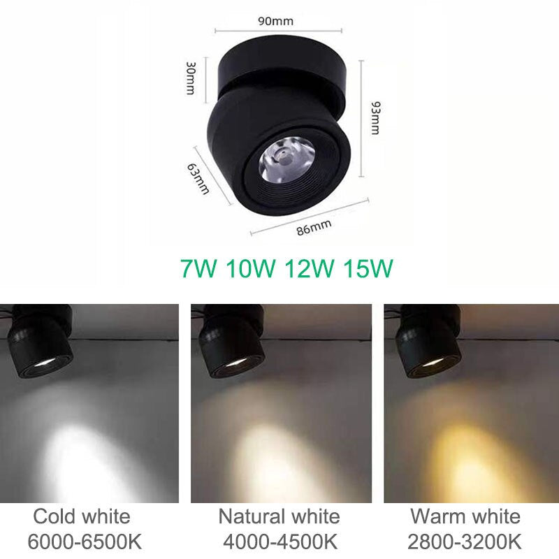 Dimmable LED Spotlight in Aluminum with 340° Swivel