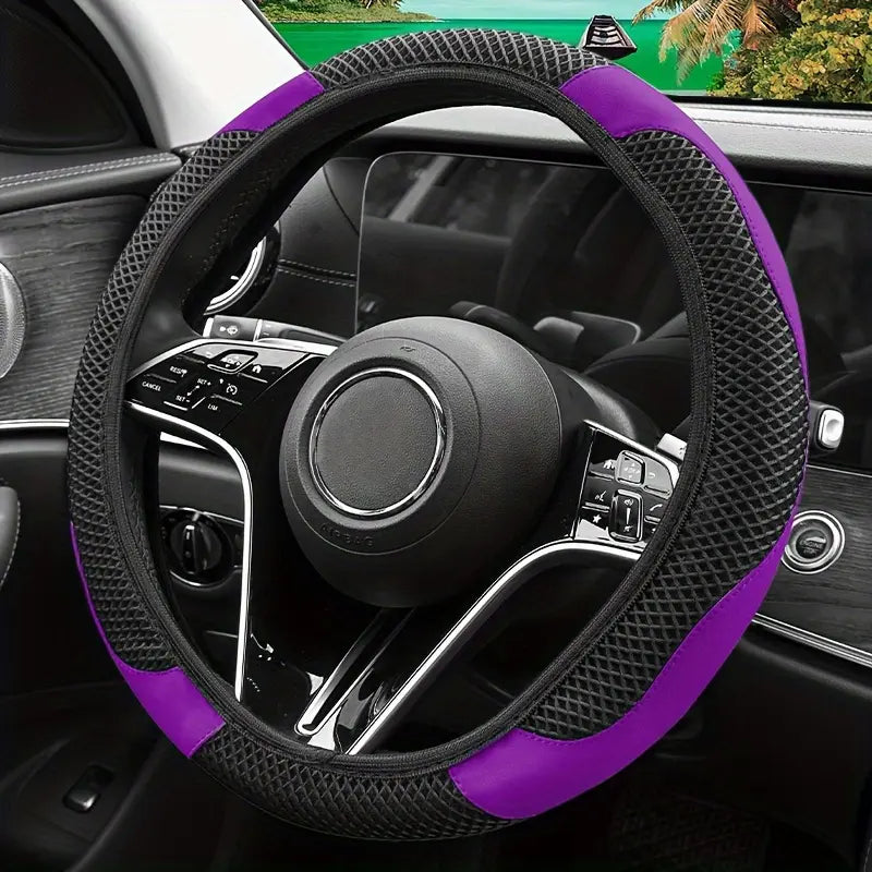Steering Wheel Cover in Carbon Fiber with Non-Slip Grip for A-Class W177 (2019-2022)