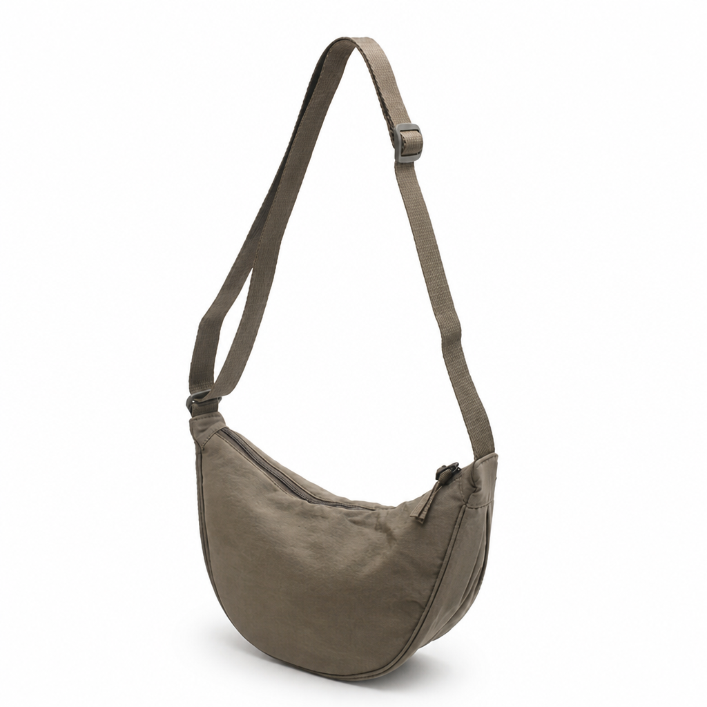 Lightweight Splash-Proof Nylon Crescent Shoulder Bag