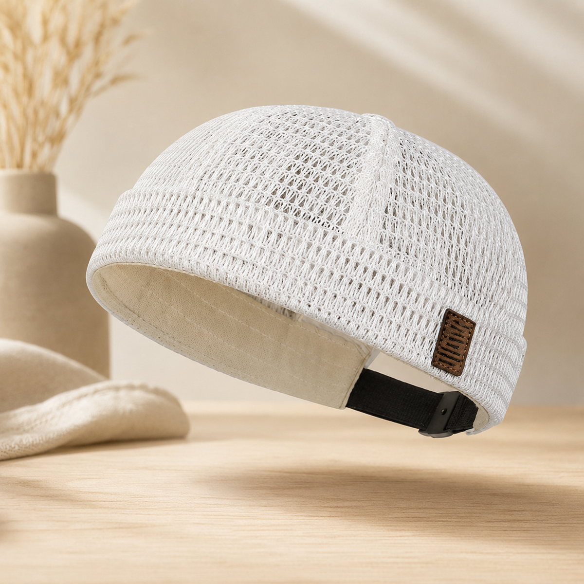 Breathable Mesh Cap without Brim – Adjustable Headgear for Sun and Sports