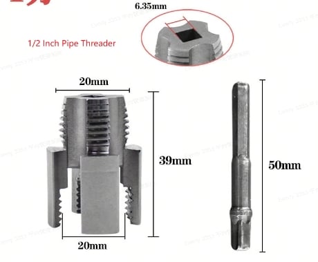 Aluminum Pipe Thread Cutting Tool – For Internal and External Threads