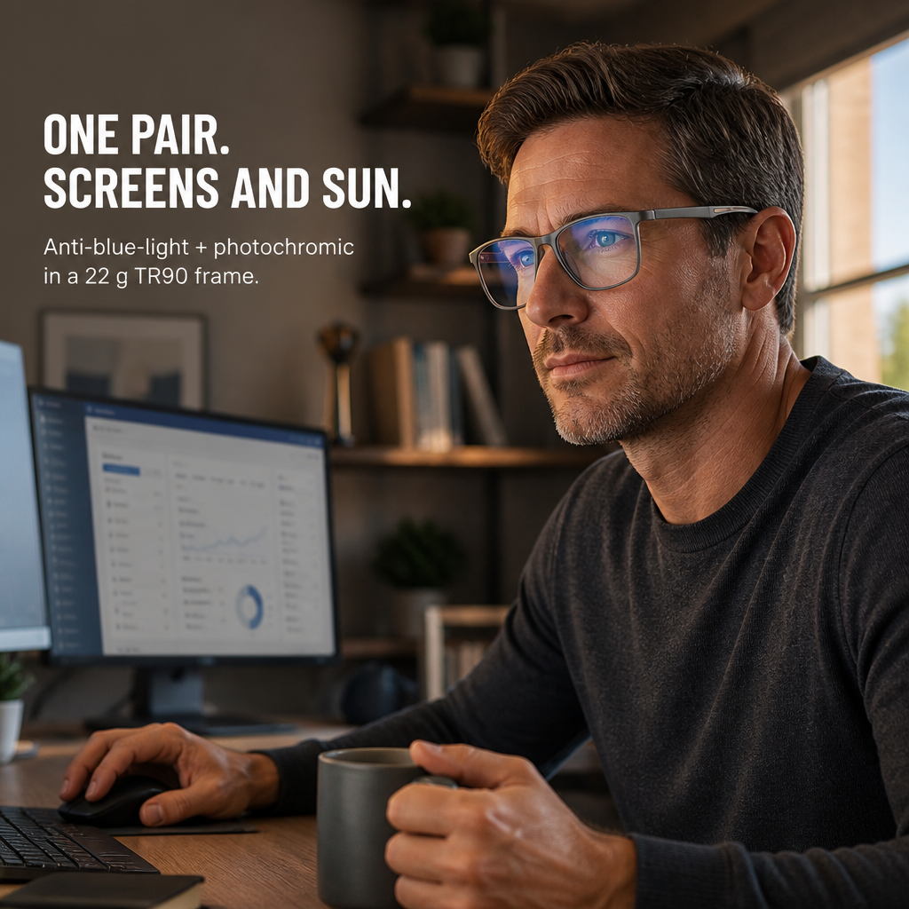 Visionary™ — Reduce Screen Glare Indoors and Auto-Dim to Shades Outdoors
