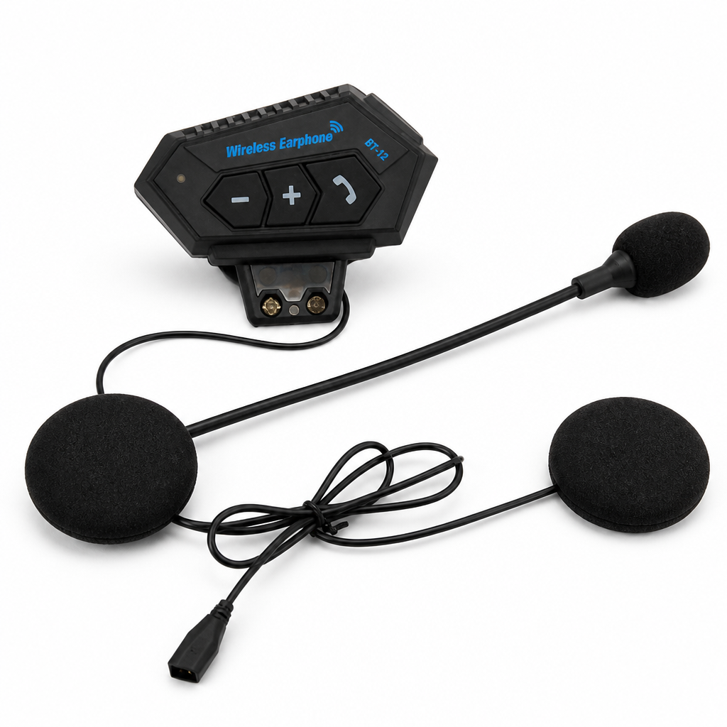 Active Noise-Cancelling Bluetooth Motorcycle Helmet Headset (32-Hour Battery)