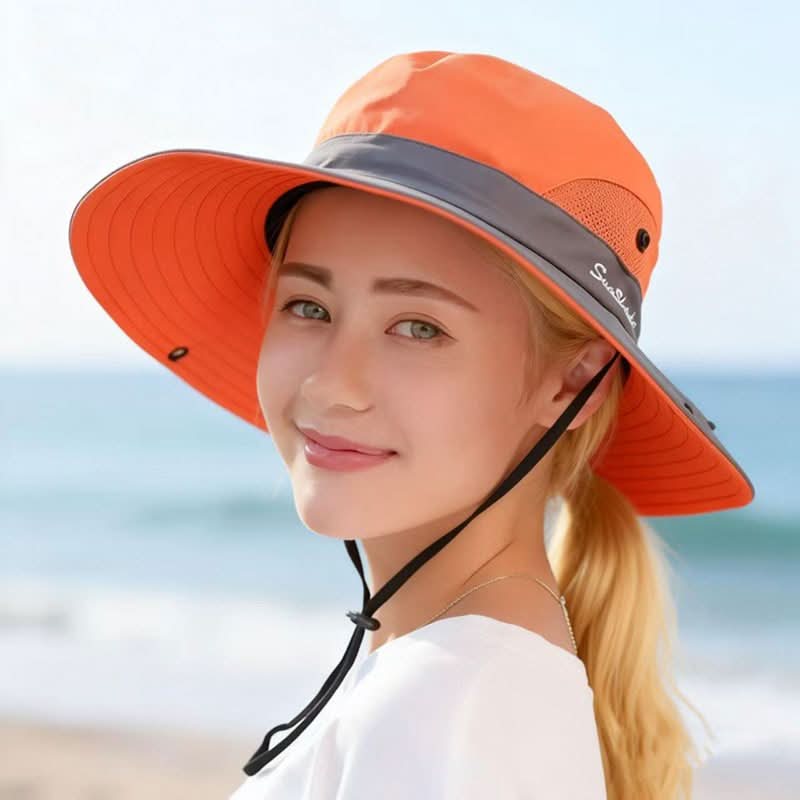 Breathable Mesh Outdoor Hat with Wide Brim for Sun Protection