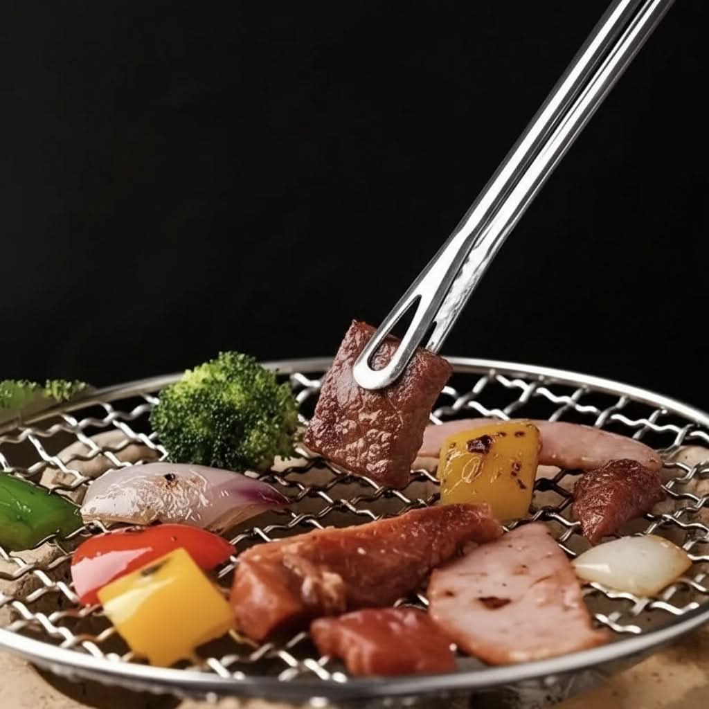 Stainless Steel BBQ and Camping Tongs for Outdoor Cooking
