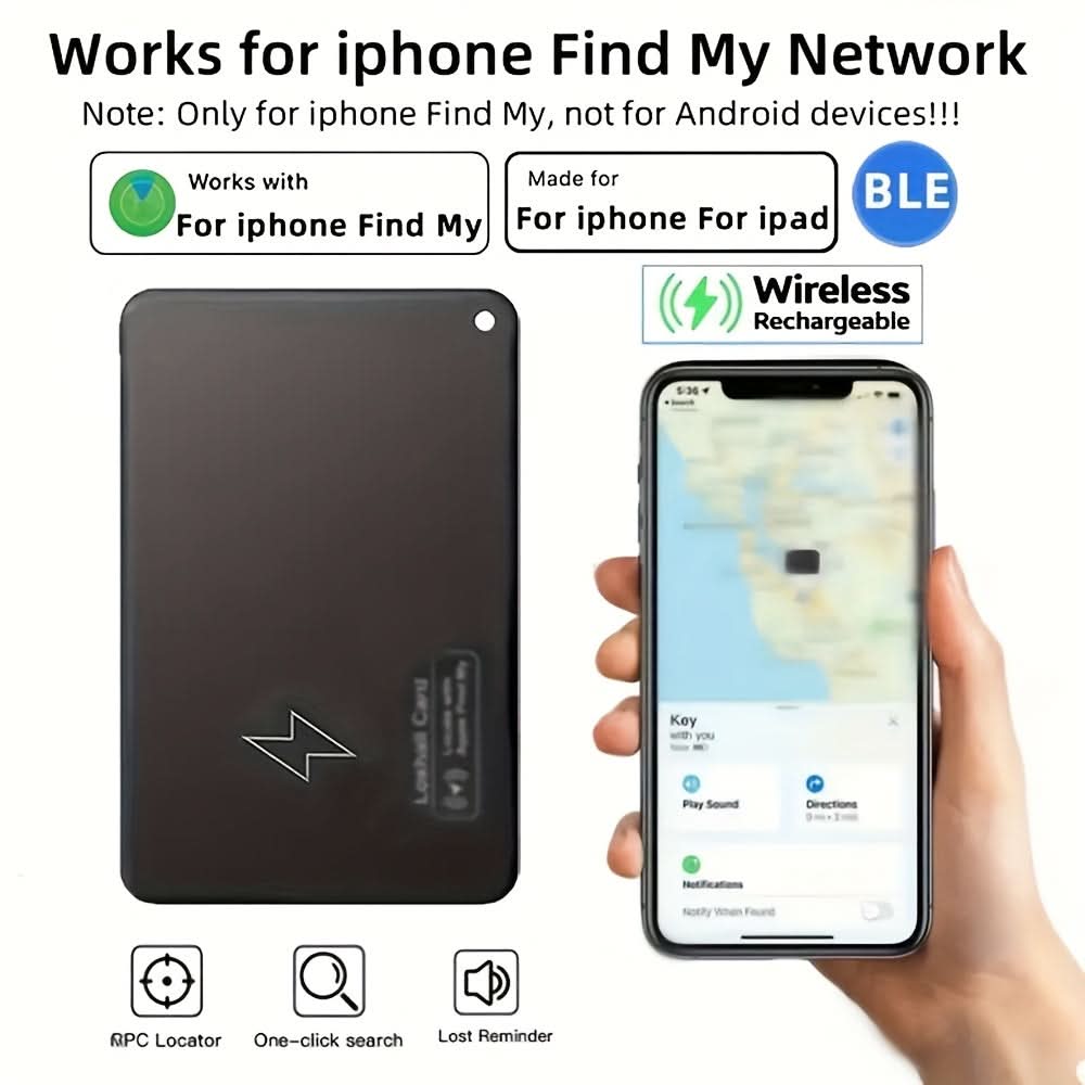 Smart Wallet Tracker Card – Slim Design for Easy Carry