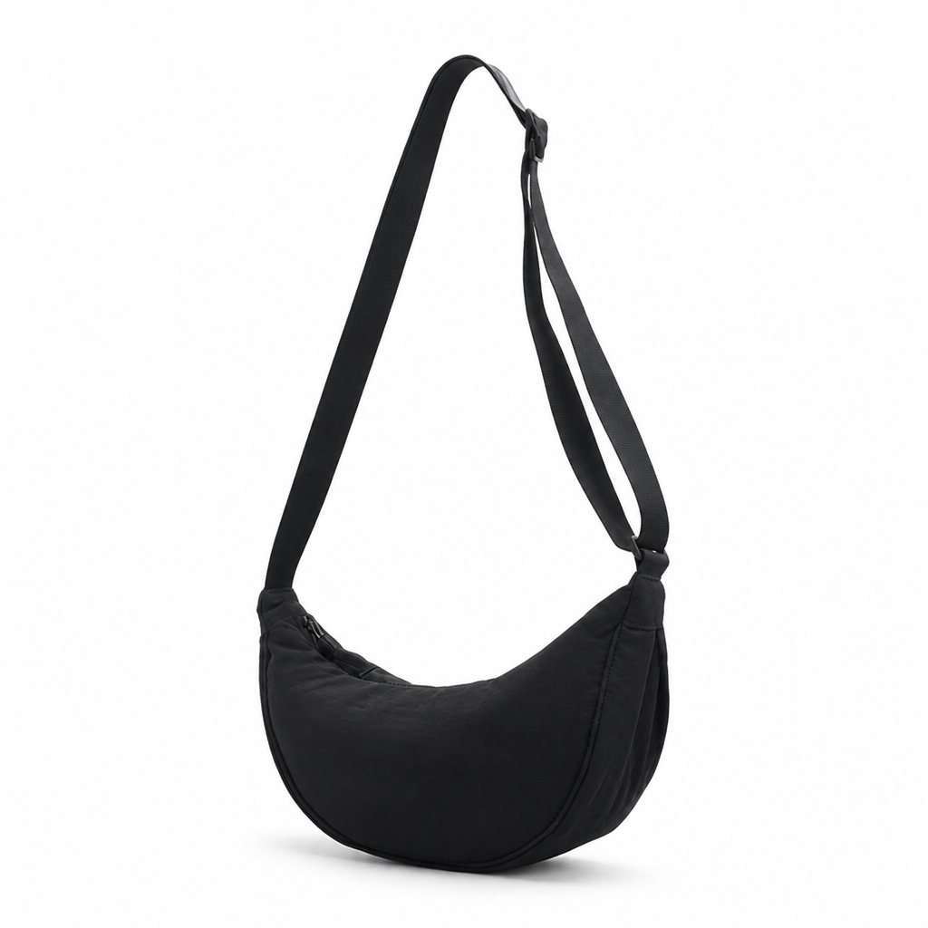 Lightweight Splash-Proof Nylon Crescent Shoulder Bag