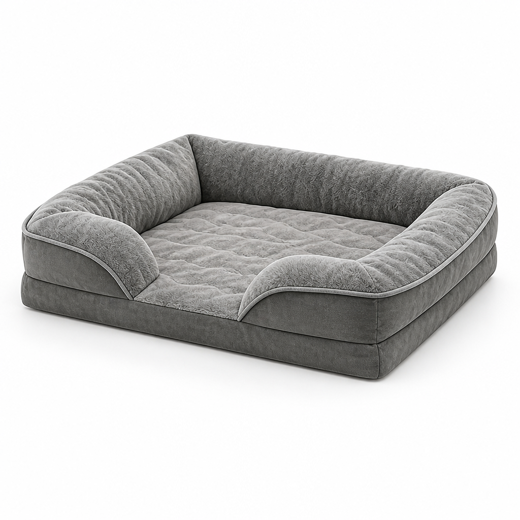 Orthopedic Egg Crate Foam Dog Bed (Removable Washable Cover)