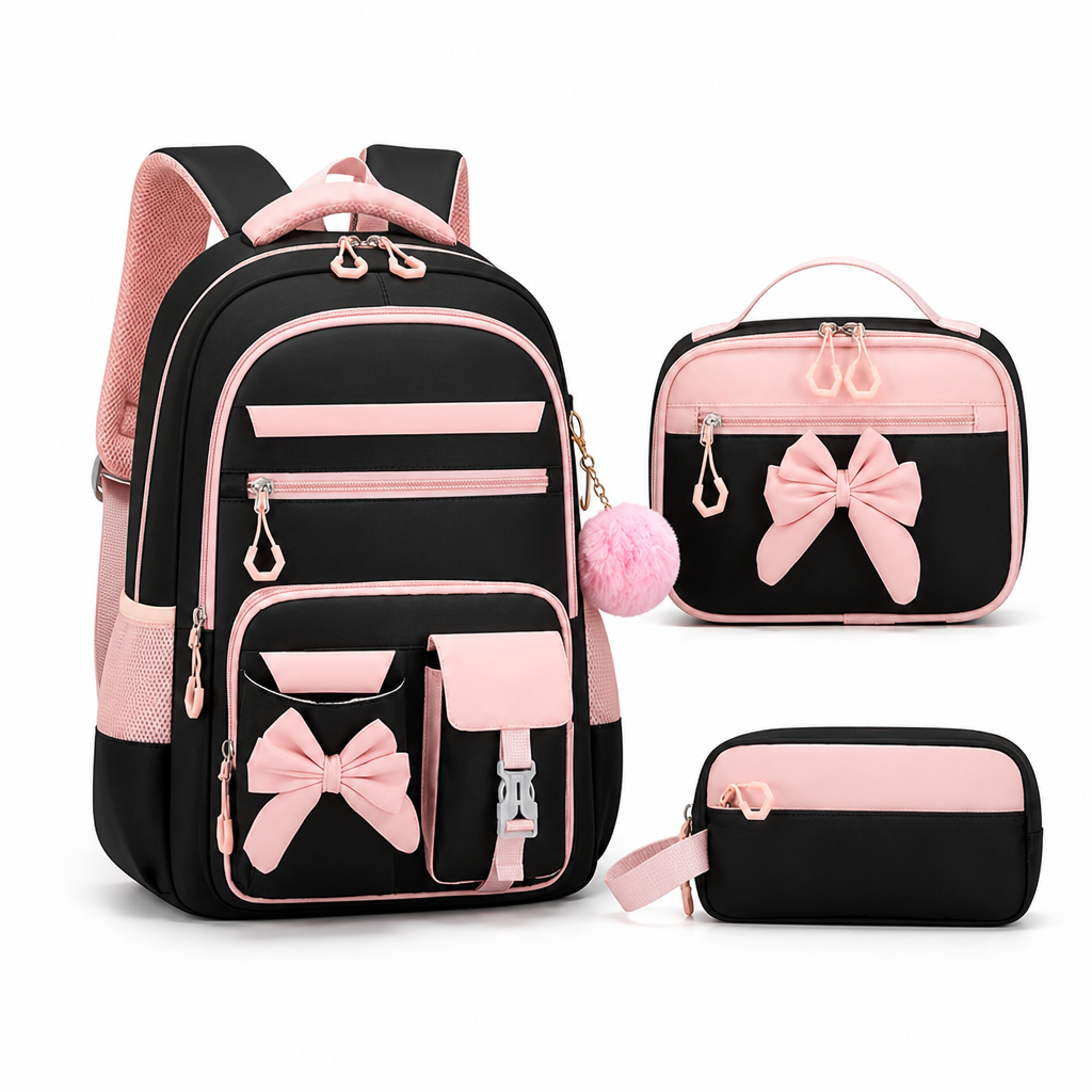 Lightweight Large-Capacity Multi-Pocket Backpack & Handbag Set (Fits 15.6-Inch Laptop)