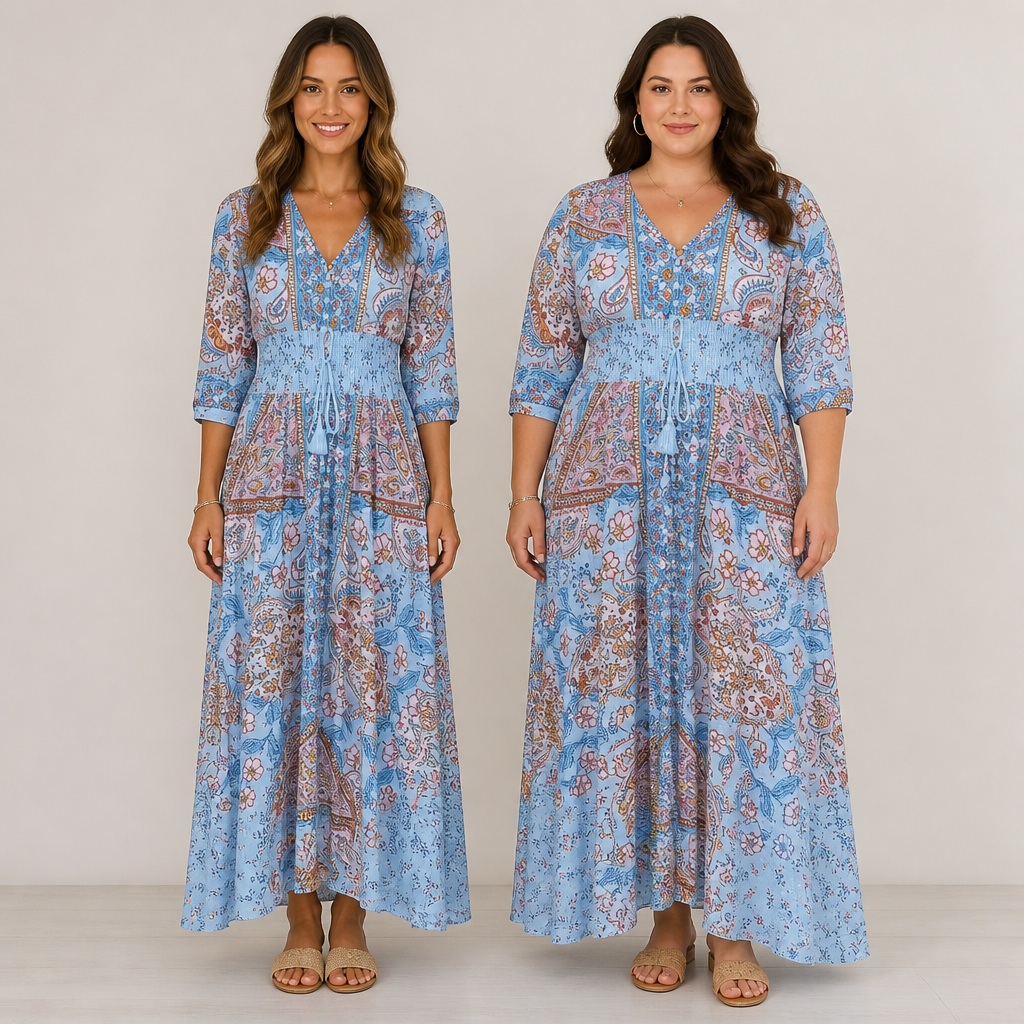 BlossomAura™ Floral Long Dress — Glide Through Life Radiating Effortless Confidence and Timeless Beauty