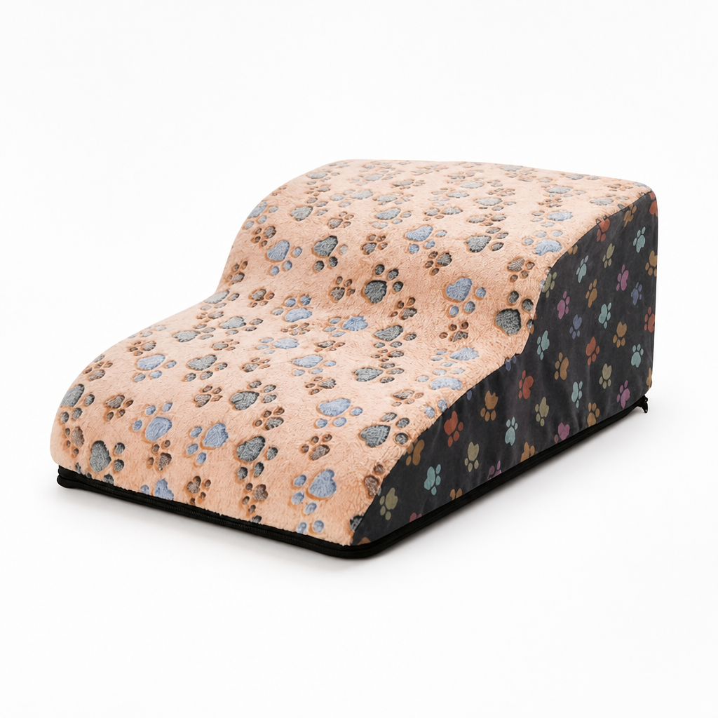 Plush Foam & Non-Slip Pet Stairs (Removable Washable Cover)