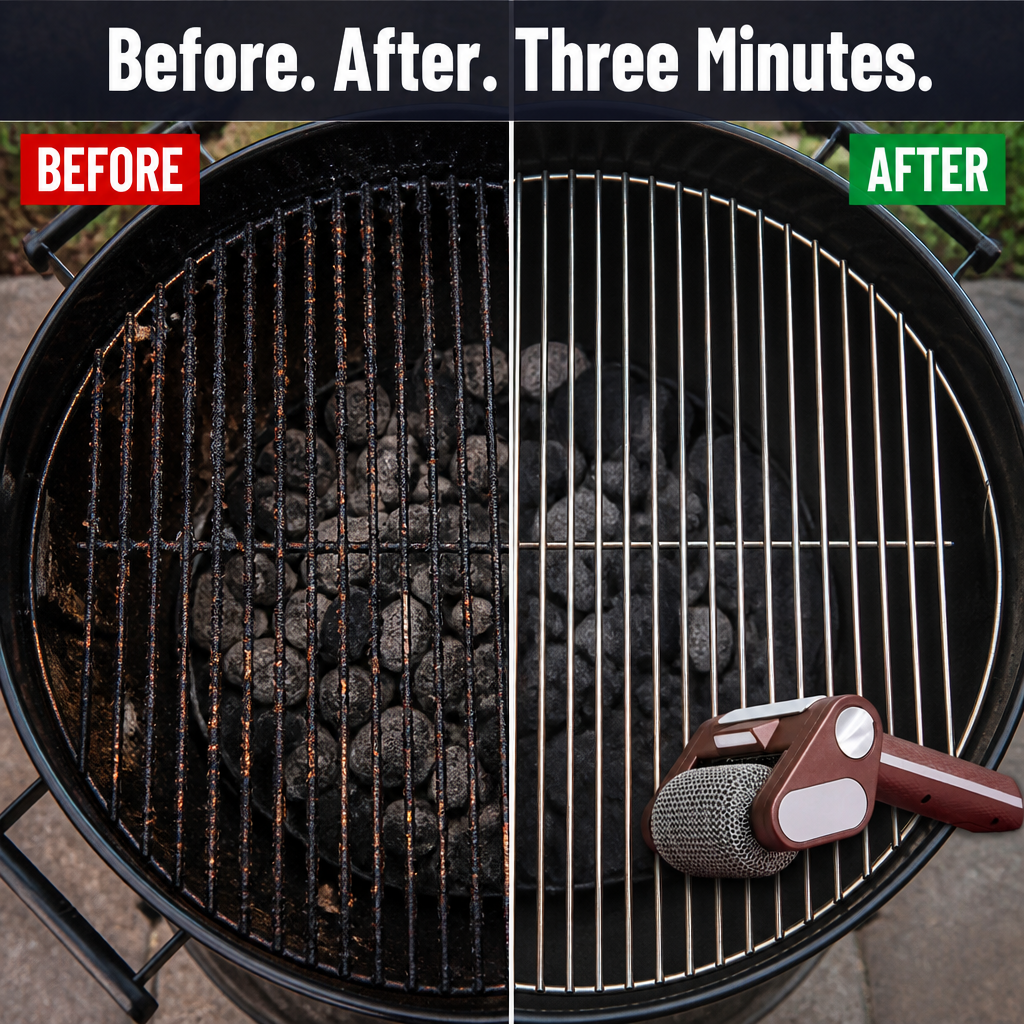 GrillGleam™ — Remove Stuck-On Grease Fast Without Leaving Any Loose Bristles