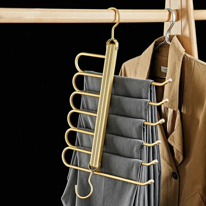 Multi-Tiered Pant Organizer with Full Rotation Hook