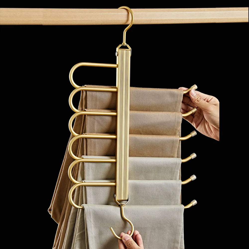 Multi-Tiered Pant Organizer with Full Rotation Hook