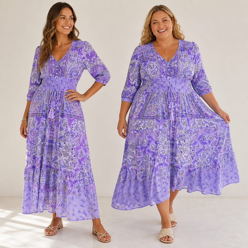 LunaFleur™ Long Floral Dress — Celebrate Every Curve with Featherlight Confidence