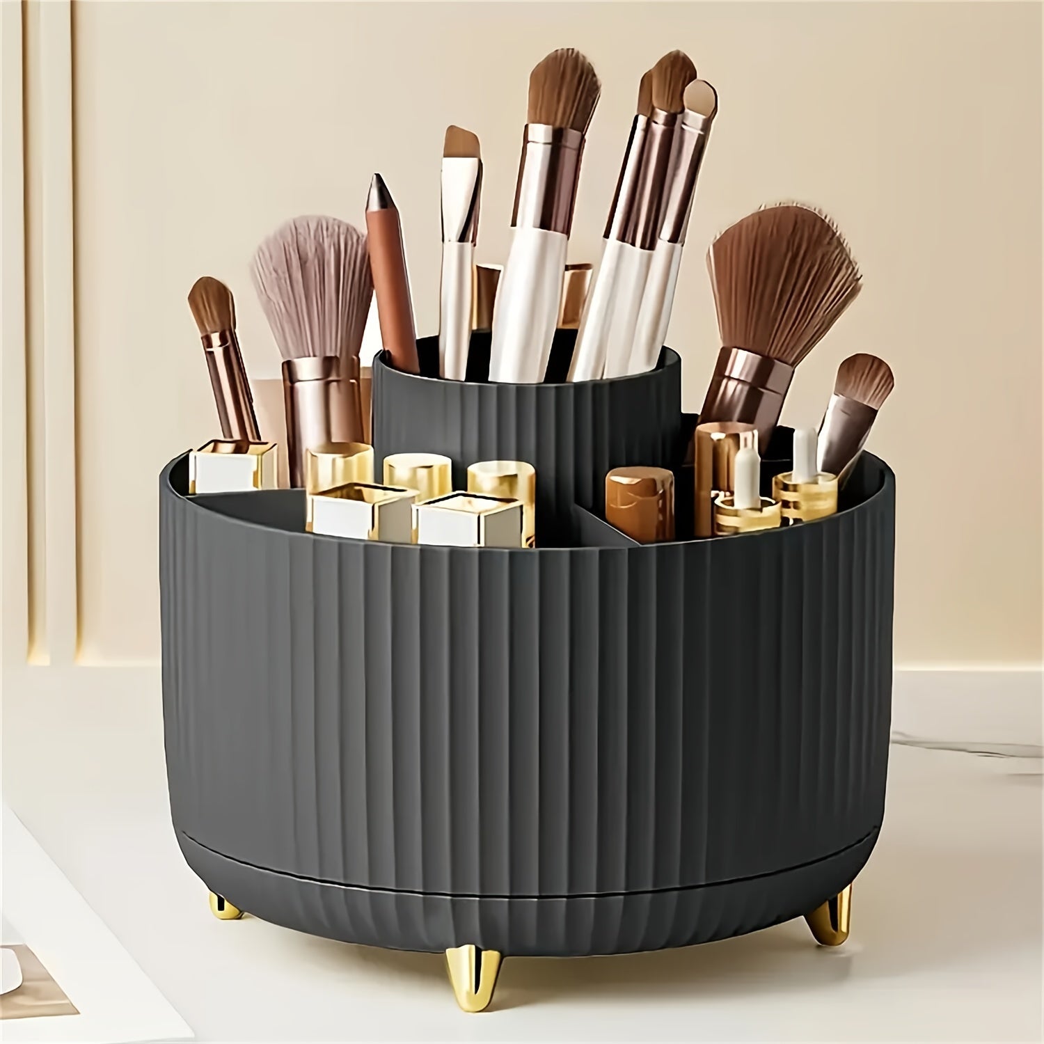RevolveStyle - 360° Rotating Makeup Organizer with 5 Compartments