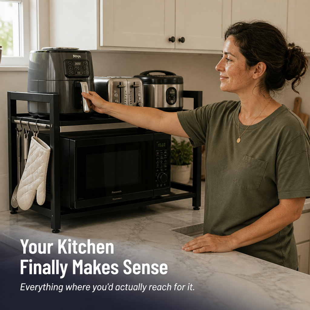 VersaLift™ Expandable Appliance Rack — Unlock Effortless Kitchen Space and Zero Clutter Chaos