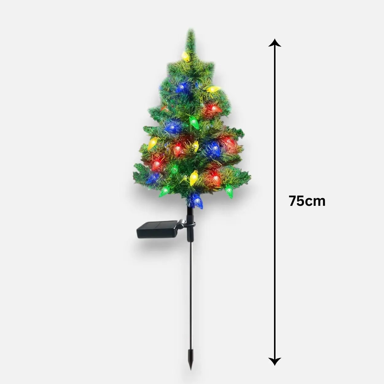 Weather-Resistant Solar Christmas Tree — Dazzlingly Beautiful for Snowy Winter Days