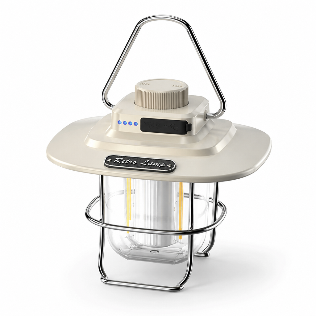 USB-Rechargeable Weather-Resistant Vintage LED Camping Lantern