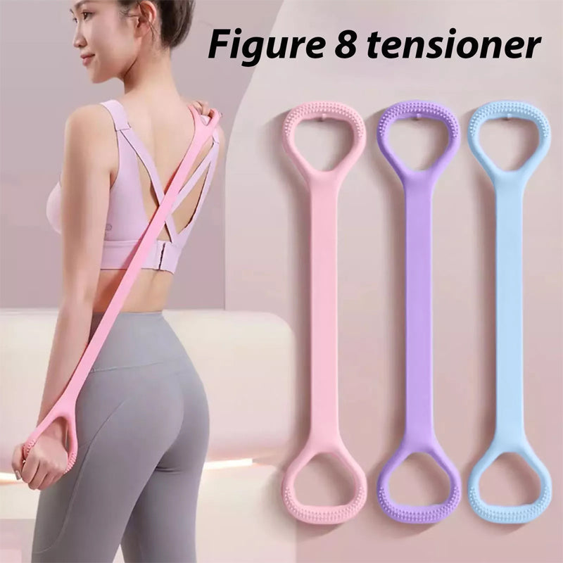 Non-Slip Handle Silicone Stretching Band for Yoga and Exercise