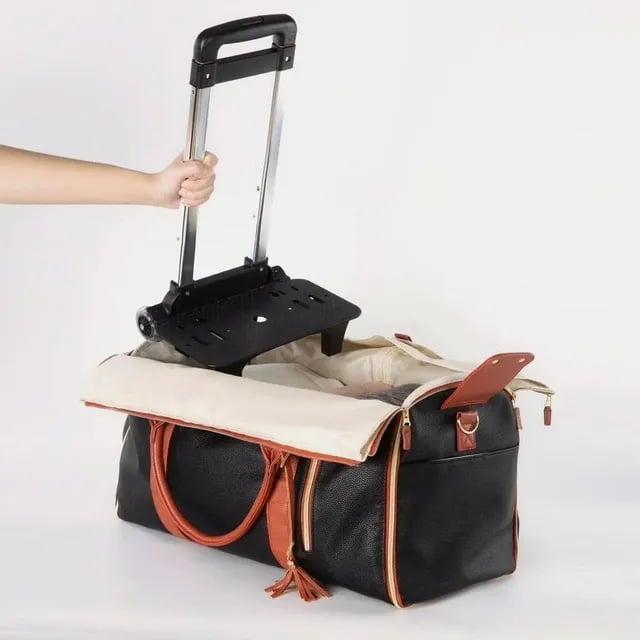 60L Duffel Bag with Garment Section and Shoe Storage Compartment
