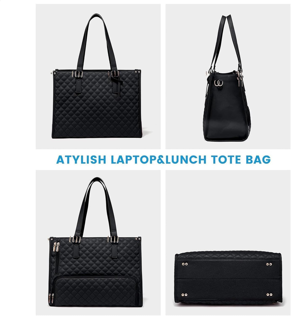 Dual Compartment Cooler Tote for Lunch and Laptop