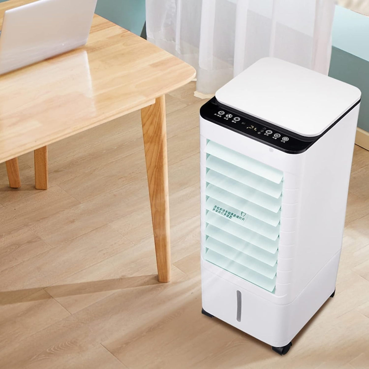 Large Water Tank 3-in-1 Evaporative Air Cooler – Wide-Angle Fan with Ice Crystals