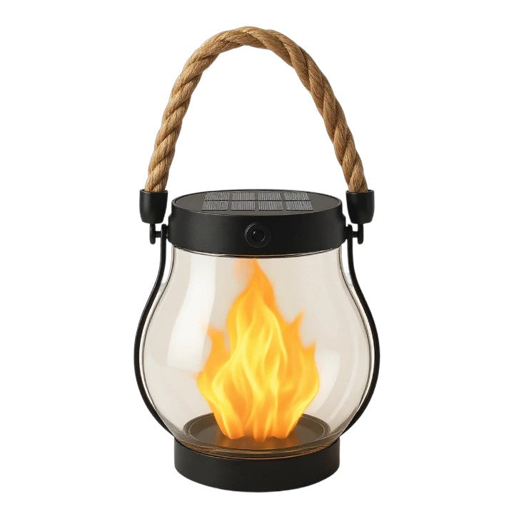 Flickering Flame Solar Lantern for Garden – Nighttime Illumination