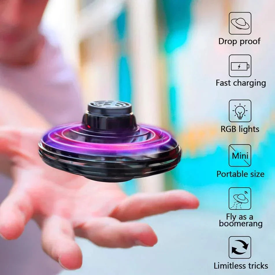 LED Light Display Gyroscope Spinner with Hand Gesture Control