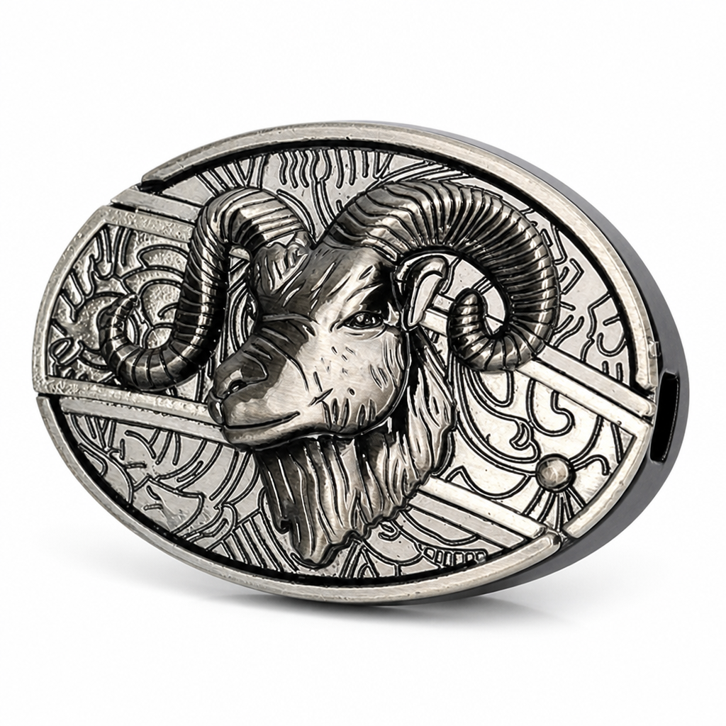 Zinc Alloy Hidden Knife Belt Buckle (Fits 1.5-Inch Belts)