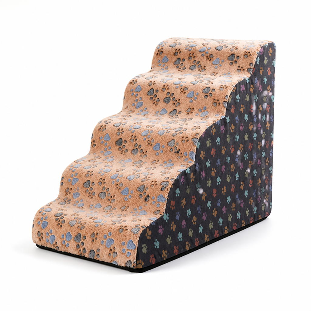 Non-Slip Plush Pet Stairs (2-5 Steps)