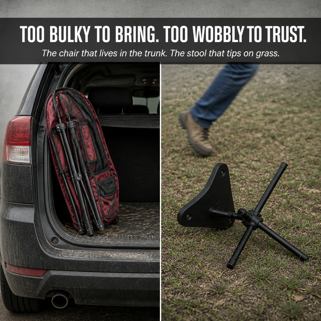TerraSeat™ — Tote a 330 lb Seat That Collapses Into Your Daypack