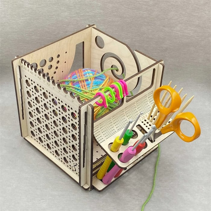 Tangle-Free Crafting Bliss | Storage for Needles Scissors Tools | Smooth Thread Flow Without Snags | KnitNest