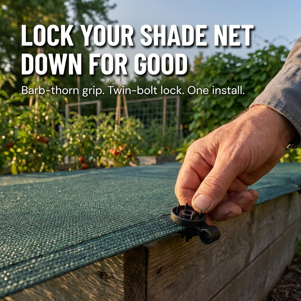 IronClasp™ — Secure Your Garden Shade Net Firmly in All Winds | 50-Pack