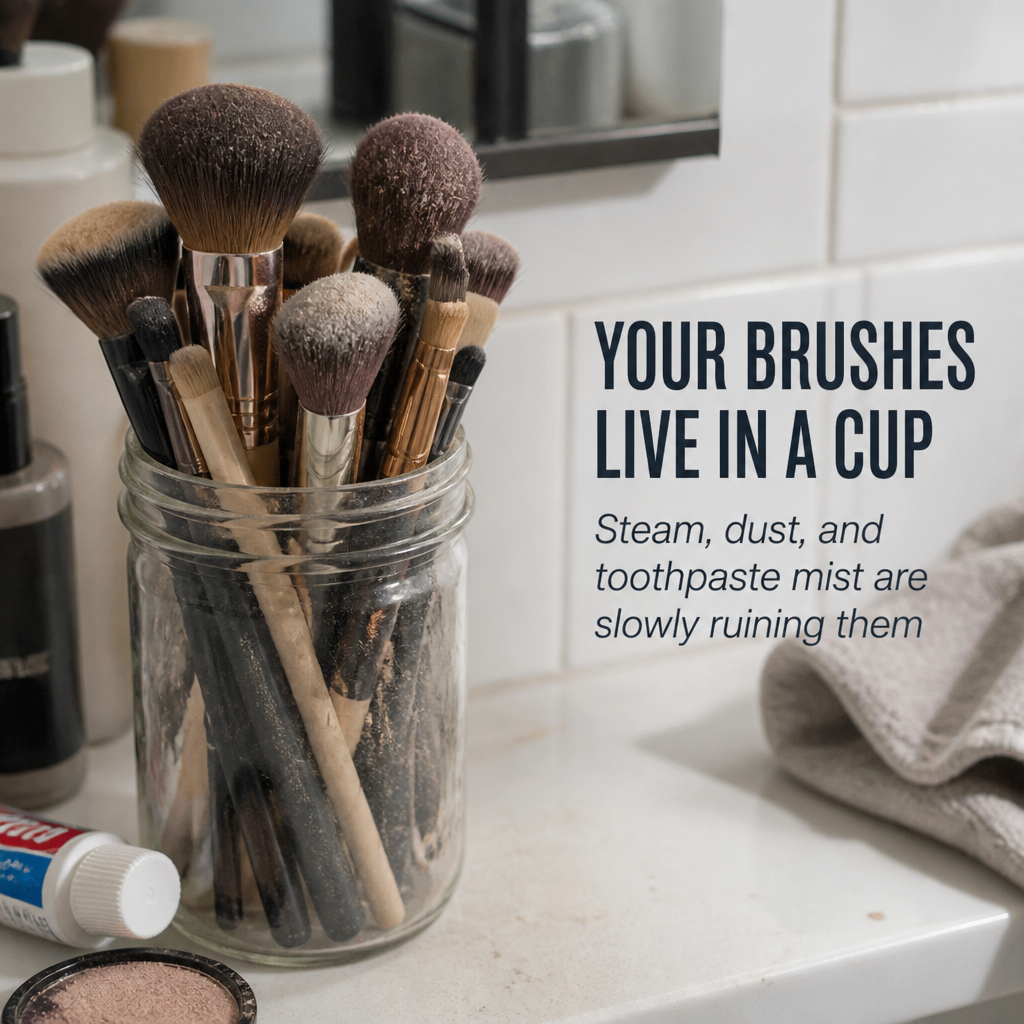 MetroLux™ Brush & Beyond Organizer — Turn Bathroom Mess into Crisp, Clutter-Free Serenity