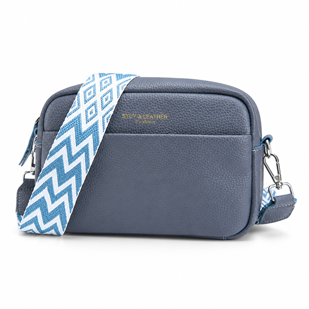 Genuine Leather Top-Handle & Detachable Strap Crossbody Bag