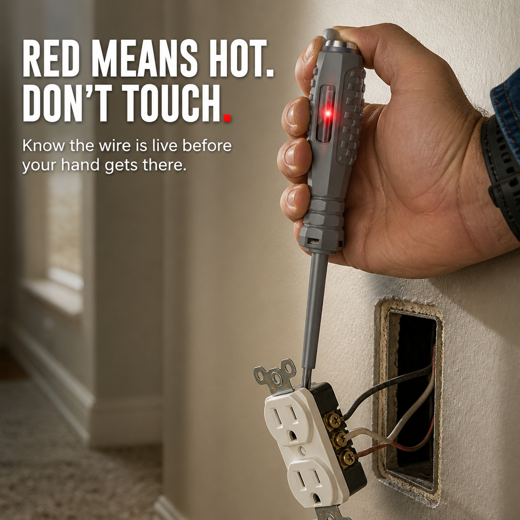 VoltGrip™ — Screw Fasteners and Detect Live Wires With a Single Pocket Tool