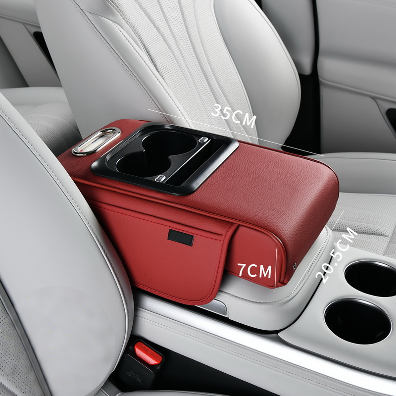 Center Console Armrest for Car with USB Charging – Cup Holder & Storage